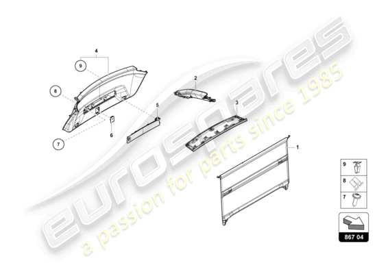 a part diagram from the Lamborghini Urus parts catalogue