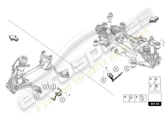 a part diagram from the Lamborghini Urus parts catalogue