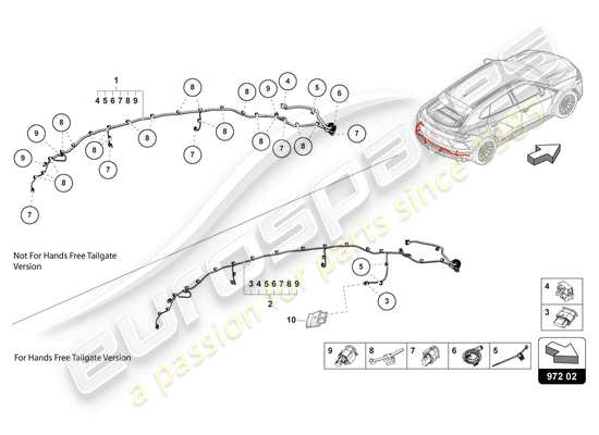 a part diagram from the Lamborghini Urus S (2024) parts catalogue