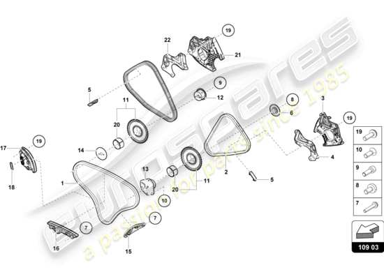 a part diagram from the Lamborghini Huracan STO parts catalogue