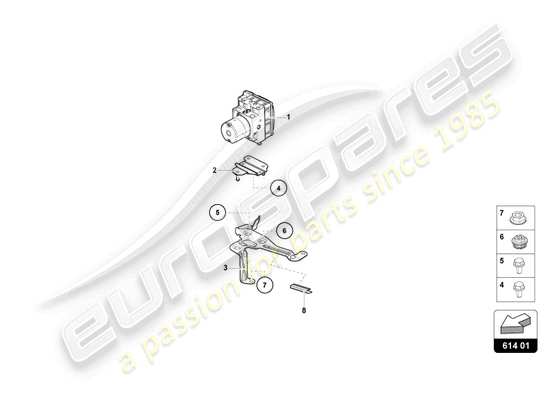 a part diagram from the Lamborghini Huracan STO parts catalogue