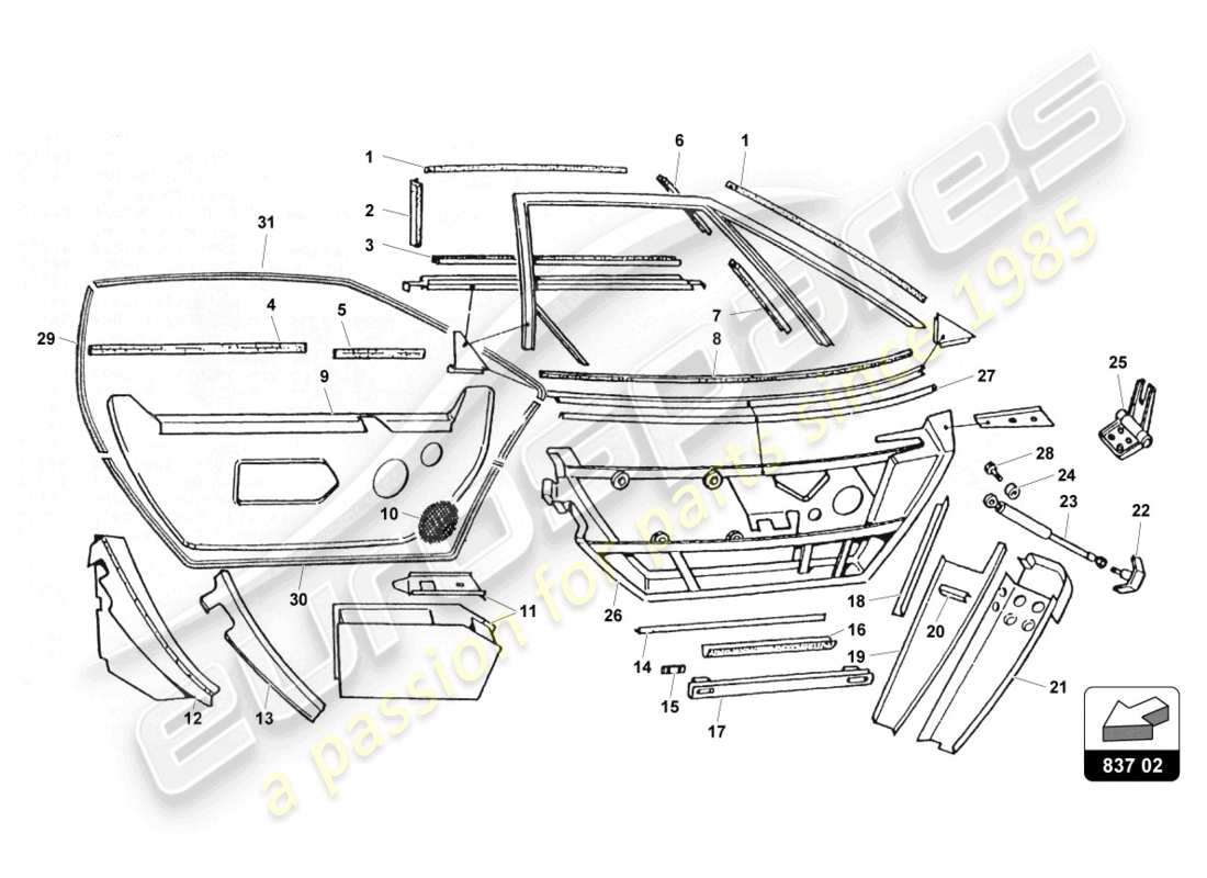 Part diagram containing part number 007021283