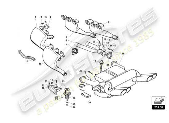 a part diagram from the Lamborghini Countach parts catalogue