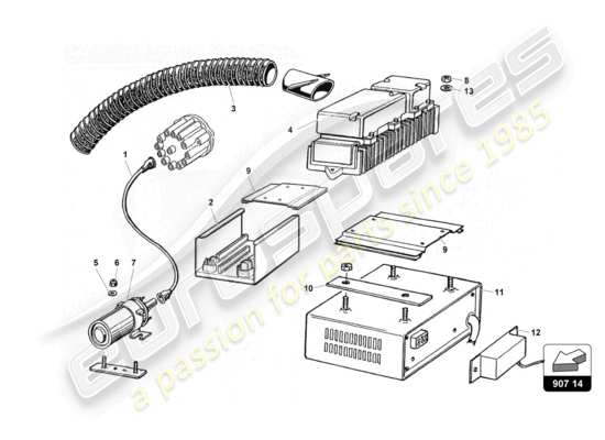 a part diagram from the Lamborghini Countach parts catalogue