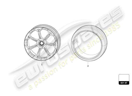 a part diagram from the Lamborghini Urus parts catalogue