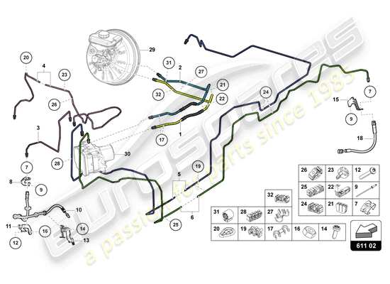 a part diagram from the Lamborghini Urus parts catalogue