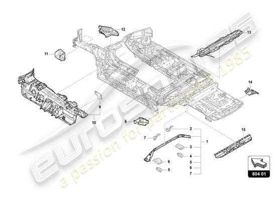 a part diagram from the Lamborghini Urus parts catalogue