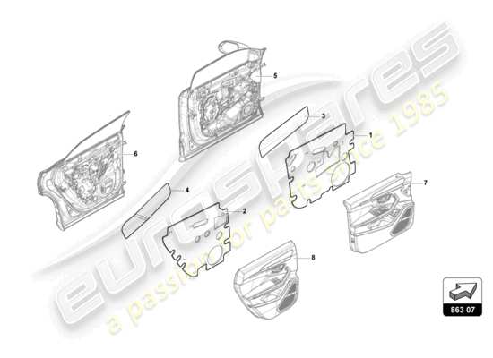 a part diagram from the Lamborghini Urus parts catalogue