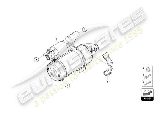 a part diagram from the Lamborghini Urus parts catalogue