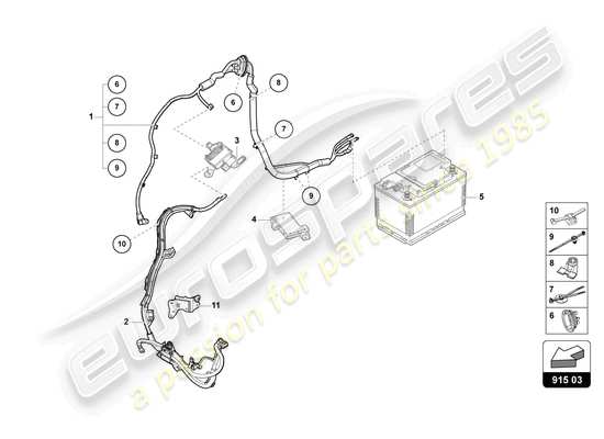 a part diagram from the Lamborghini Urus parts catalogue