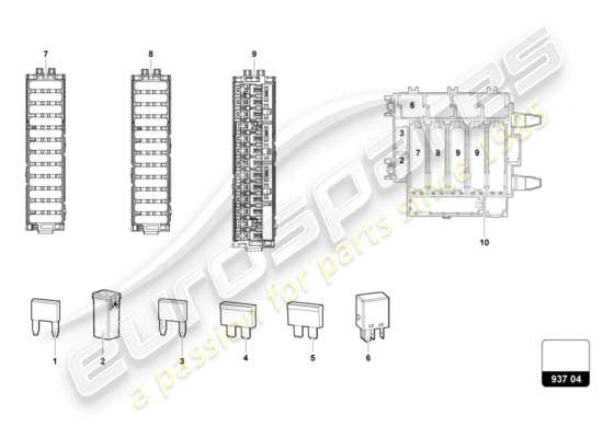 a part diagram from the Lamborghini Urus Performante (2024) parts catalogue