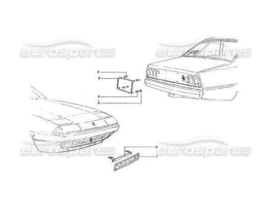 a part diagram from the Ferrari 330 and 365 parts catalogue