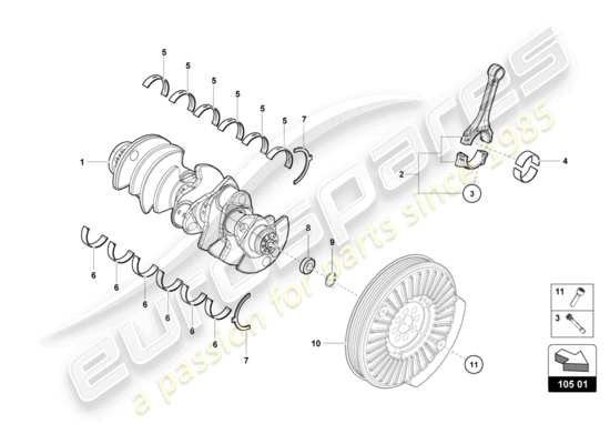 a part diagram from the Lamborghini Evo Coupe (2021) parts catalogue