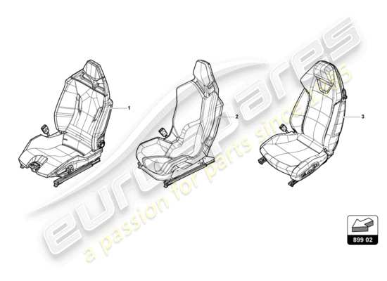 a part diagram from the Lamborghini Evo Coupe (2022) parts catalogue