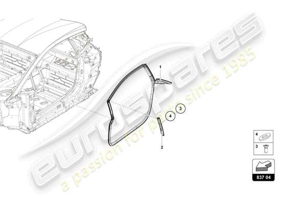 a part diagram from the Lamborghini Evo Coupe 2WD (2021) parts catalogue