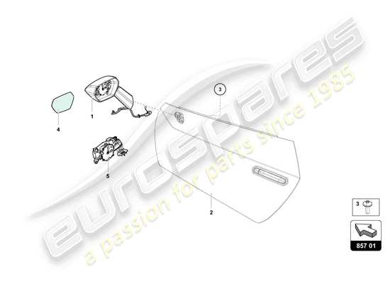 a part diagram from the Lamborghini Evo Coupe 2WD (2021) parts catalogue