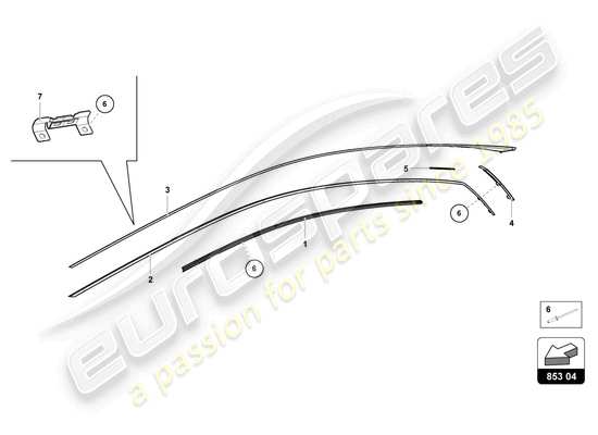 a part diagram from the Lamborghini Evo Coupe 2WD (2022) parts catalogue