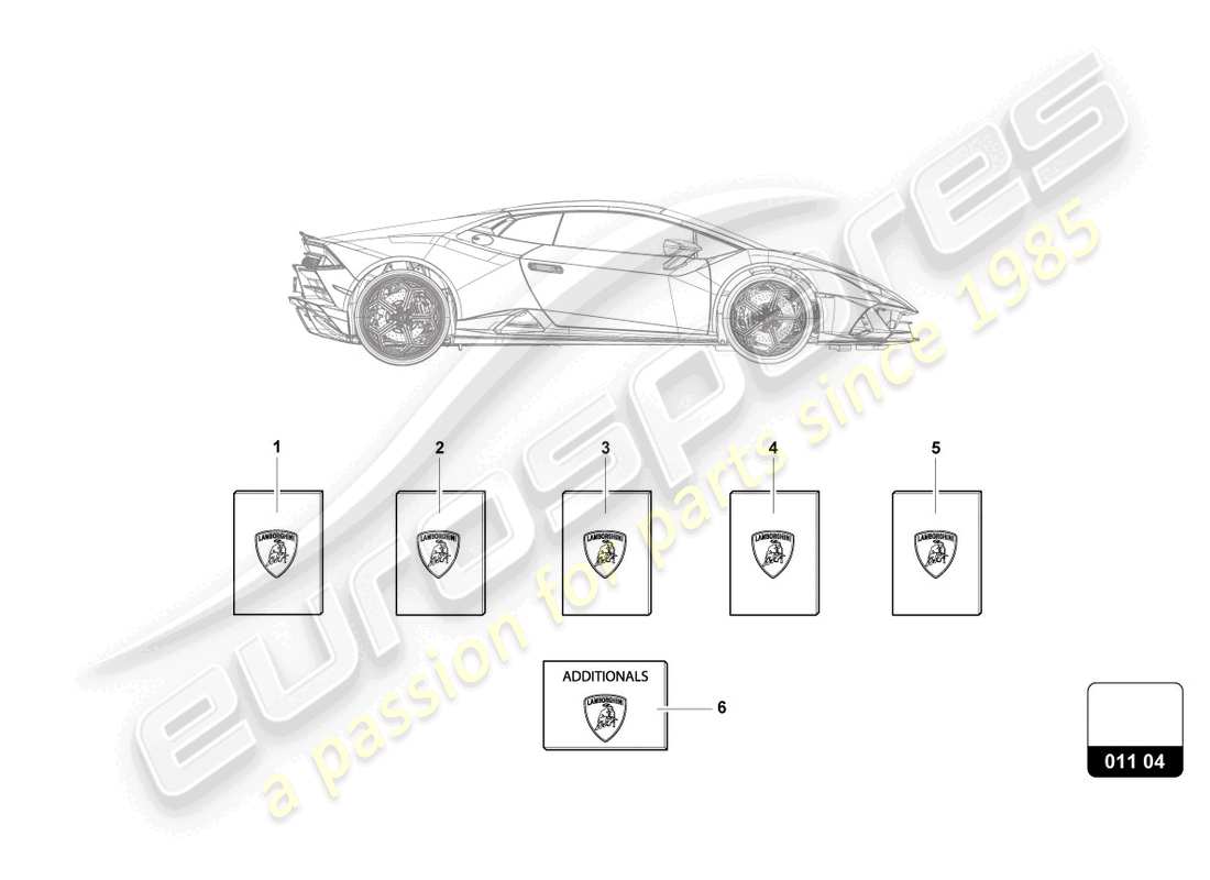Lamborghini Evo Coupe 2WD (2023) vehicle wallet Part Diagram