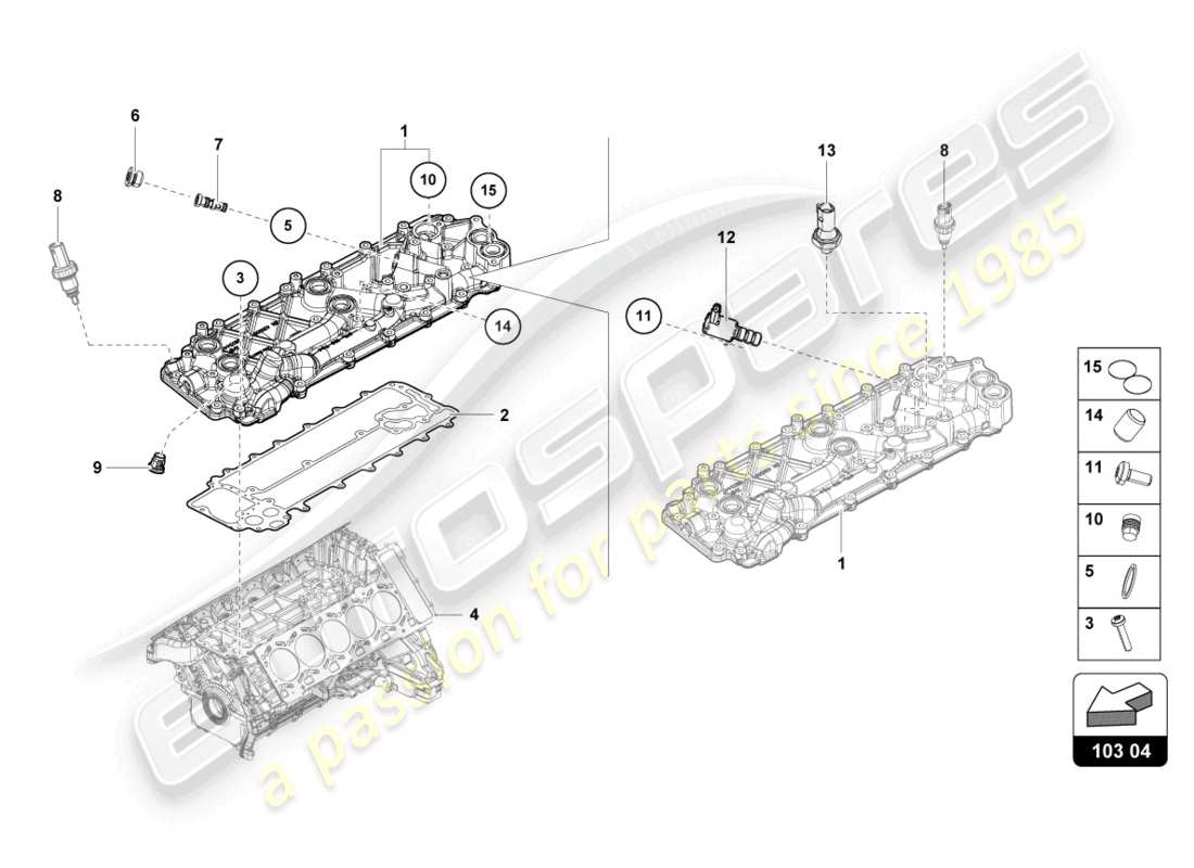 Lamborghini Evo Coupe 2WD (2023) ENGINE COMPARTMENT LID Part Diagram