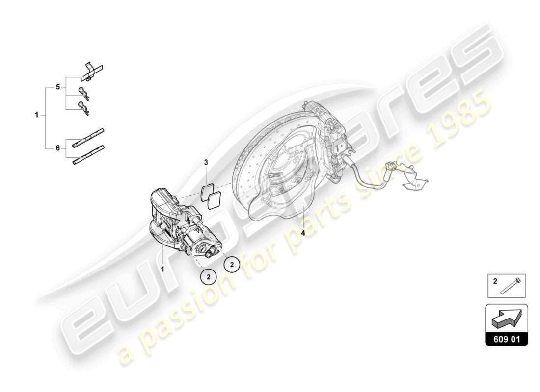 Lamborghini Evo Coupe 2WD (2023) PARKING BRAKE Part Diagram