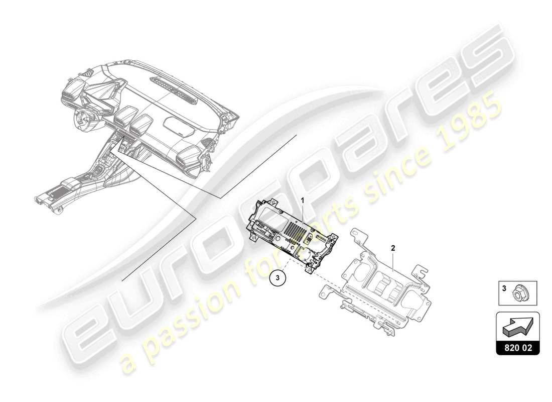 Lamborghini Evo Coupe 2WD (2023) CONTROL UNIT FOR HEATING Part Diagram