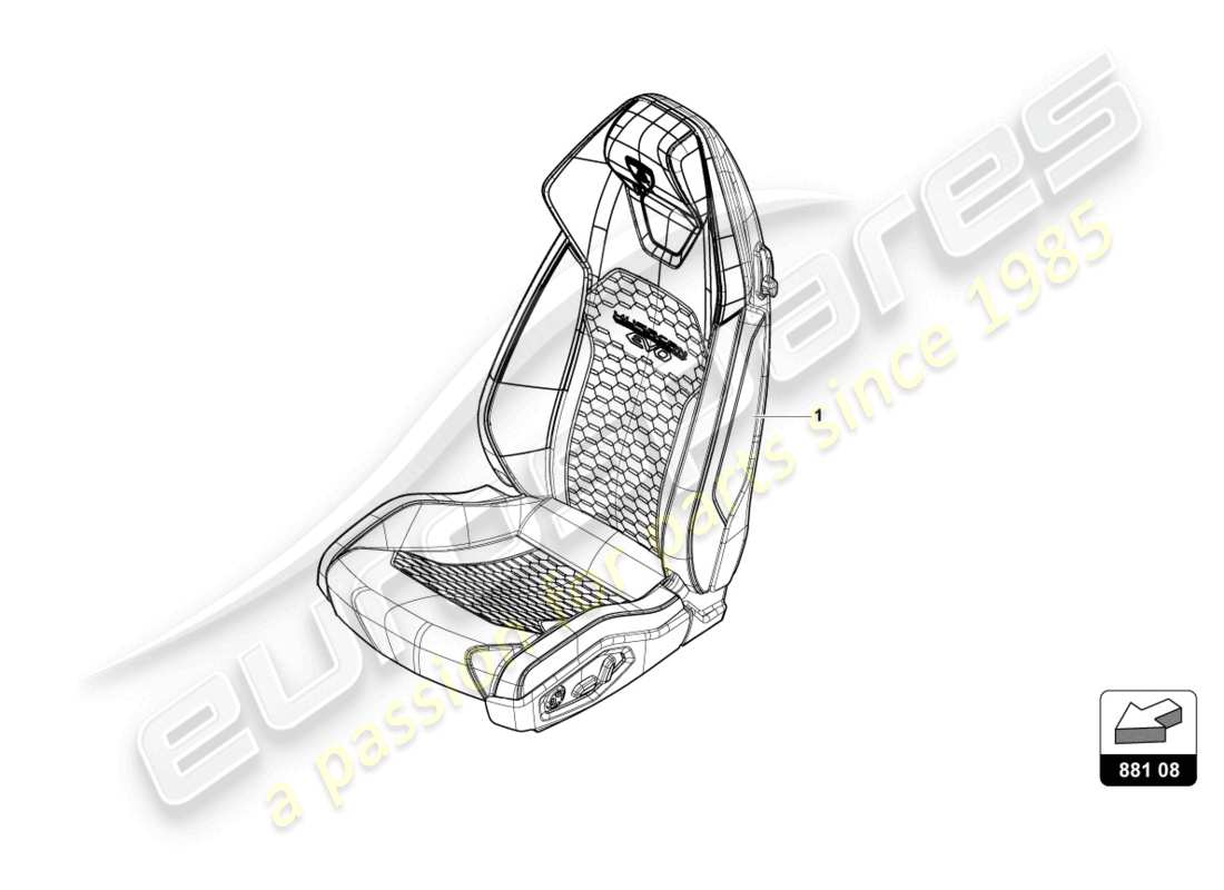 Lamborghini Evo Coupe 2WD (2023) SEAT 'Q-CITURA' Part Diagram