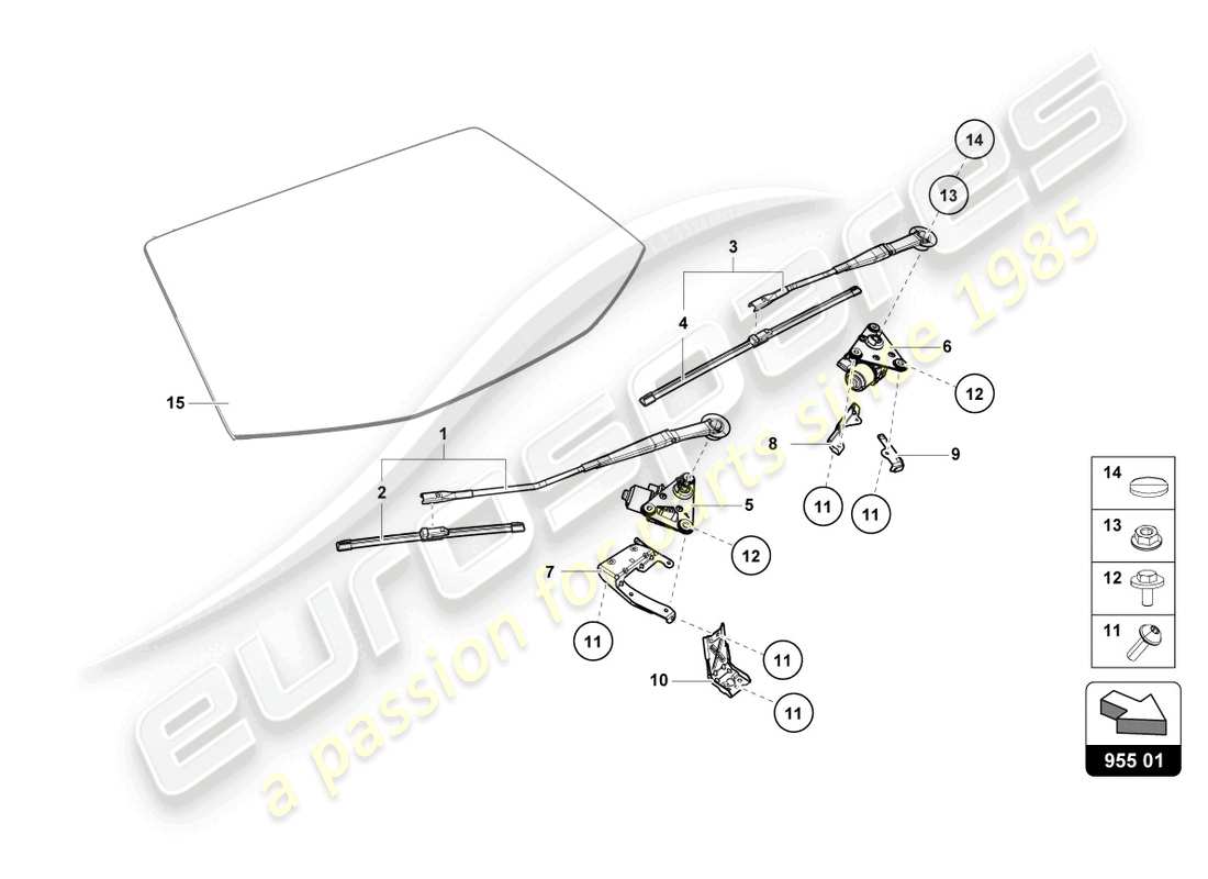 Lamborghini Evo Coupe 2WD (2023) WINDSHIELD WIPER Part Diagram