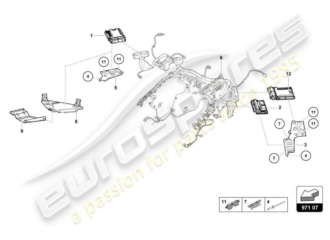 Lamborghini Evo Coupe 2WD (2023) ENGINE CONTROL UNIT Part Diagram