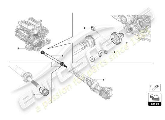 a part diagram from the Lamborghini HURACAN EVO parts catalogue