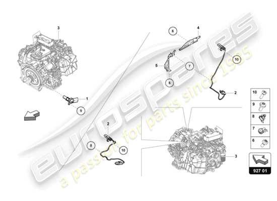 a part diagram from the Lamborghini HURACAN EVO parts catalogue