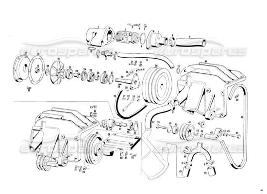 a part diagram from the Maserati Quattroporte (1967-1979) parts catalogue