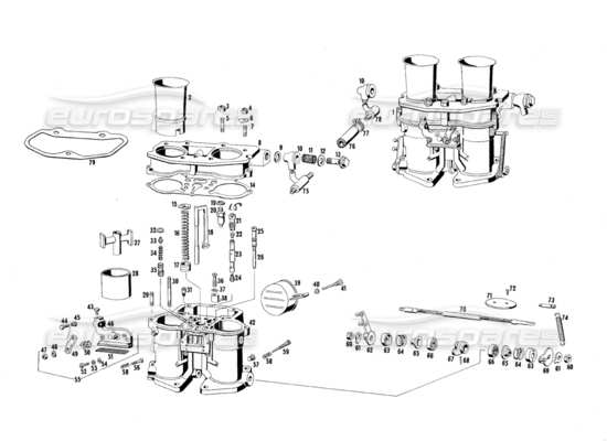 a part diagram from the Maserati QTP.V8 4.7 (S1 & S2) 1967 parts catalogue