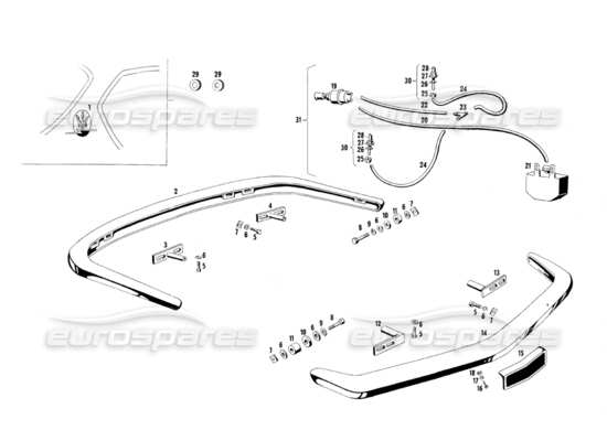 a part diagram from the Maserati Quattroporte (1967-1979) parts catalogue