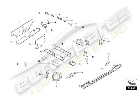 a part diagram from the Lamborghini HURACAN EVO parts catalogue