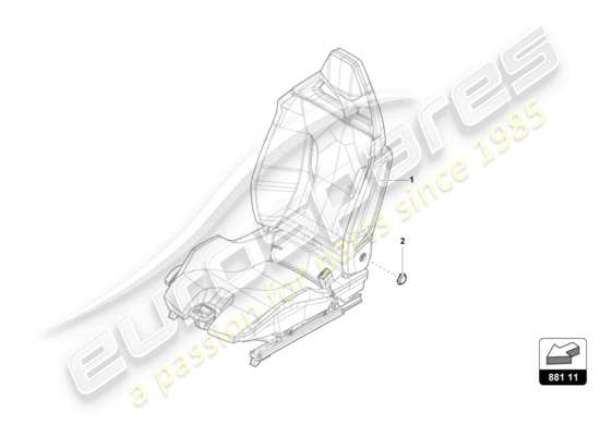 a part diagram from the Lamborghini Evo Spyder 2WD (2021) parts catalogue