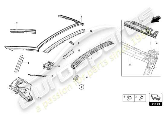 a part diagram from the Lamborghini HURACAN EVO parts catalogue