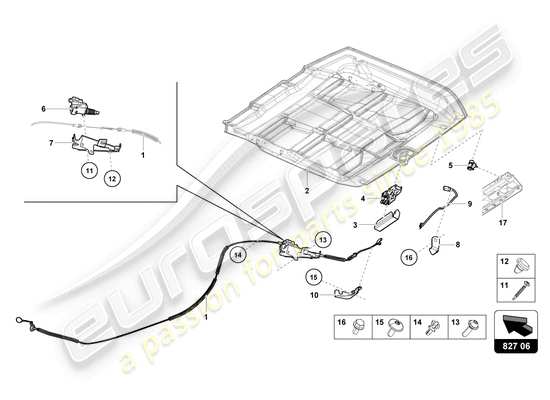 a part diagram from the Lamborghini HURACAN EVO parts catalogue