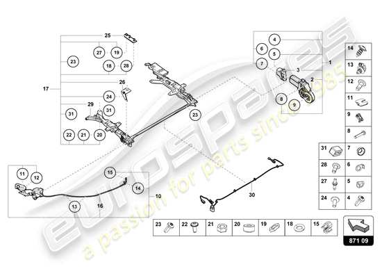 a part diagram from the Lamborghini HURACAN EVO parts catalogue