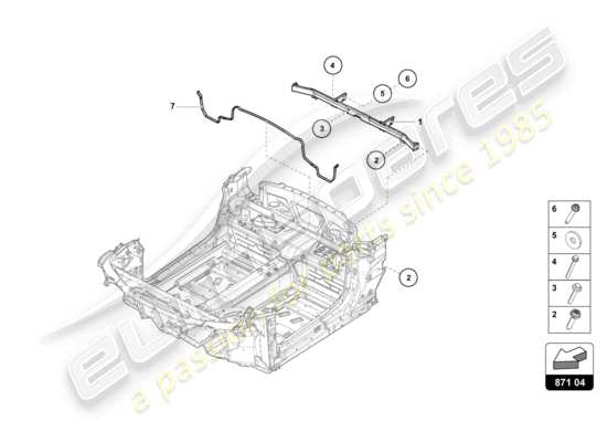 a part diagram from the Lamborghini HURACAN EVO parts catalogue