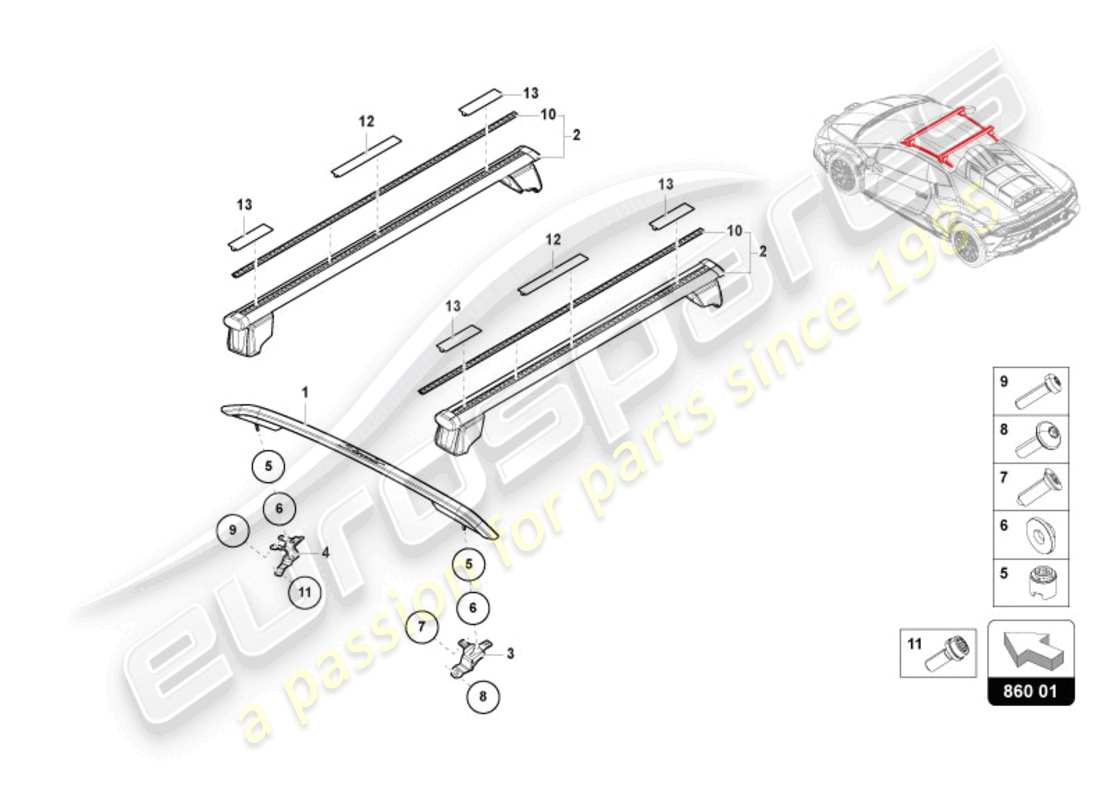 Part diagram containing part number 4G9861195