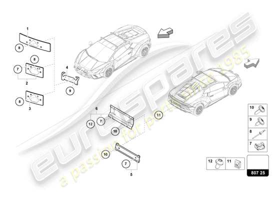 a part diagram from the Lamborghini Huracan Sterrato parts catalogue