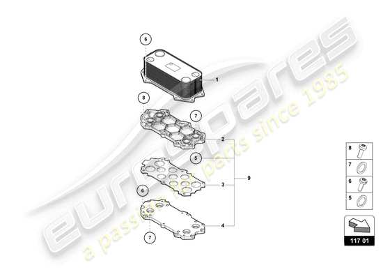 a part diagram from the Lamborghini Huracan Tecnica parts catalogue