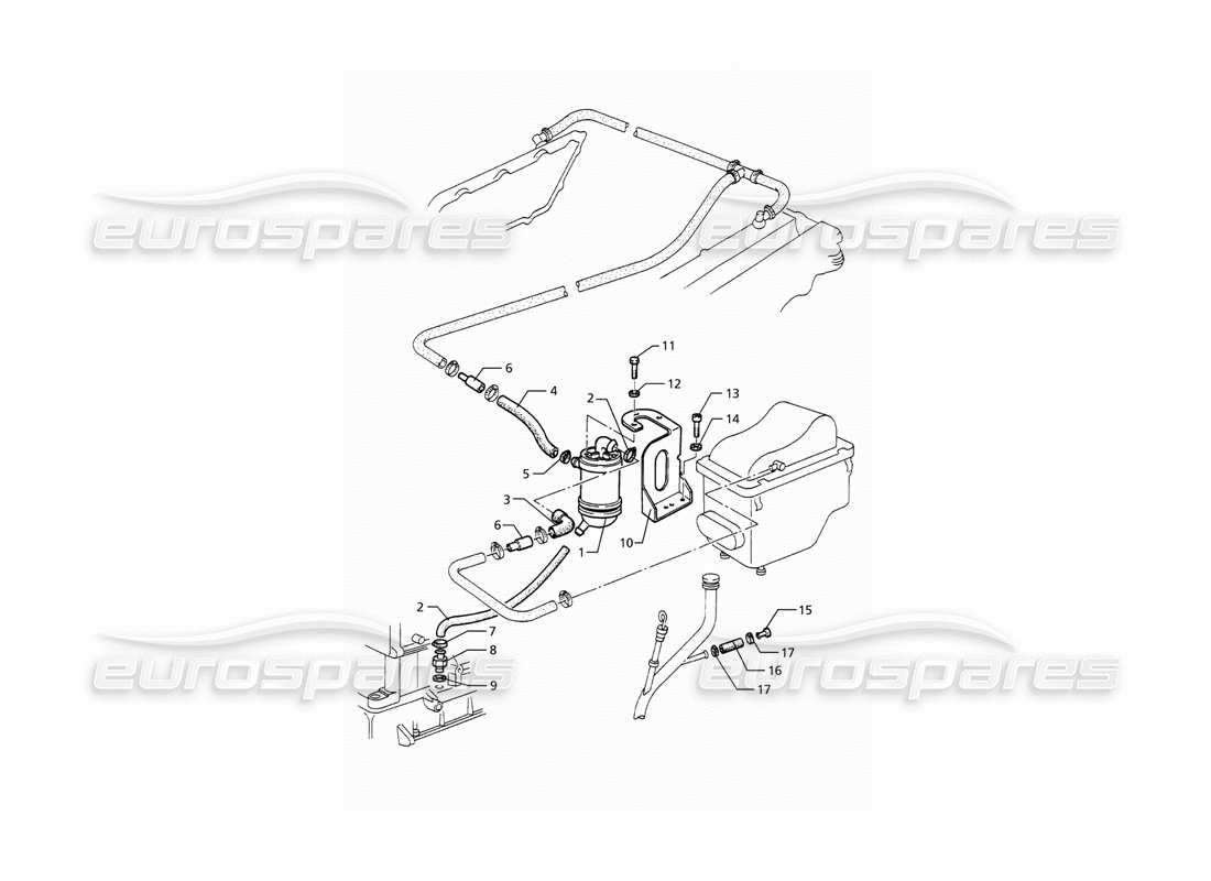 Maserati Ghibli 2.0 Cup Oil Vapours Recovery Parts Diagram