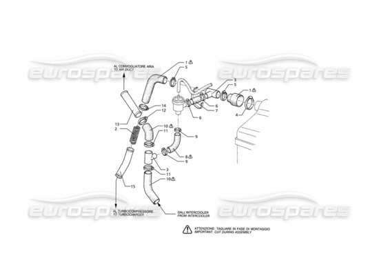 a part diagram from the Maserati Ghibli (1993-1995) parts catalogue