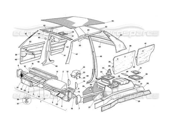 a part diagram from the Maserati Quattroporte (1967-1979) parts catalogue