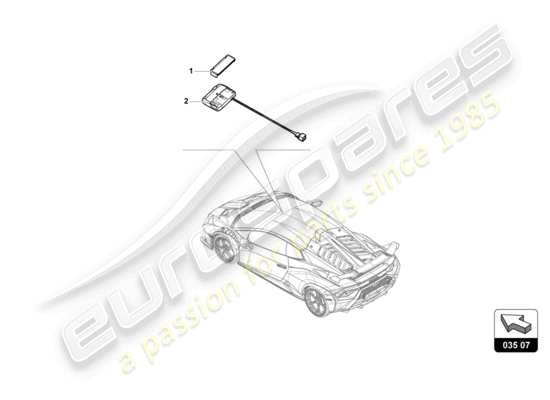 a part diagram from the Lamborghini Huracan Tecnica parts catalogue