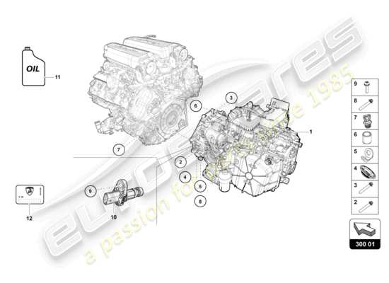 a part diagram from the Lamborghini Huracan Tecnica parts catalogue