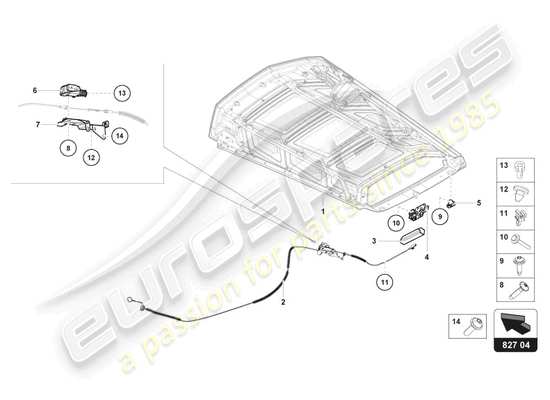 a part diagram from the Lamborghini Huracan Tecnica parts catalogue