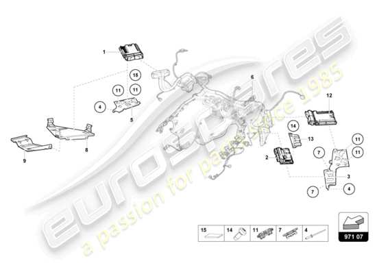 a part diagram from the Lamborghini Huracan Tecnica parts catalogue