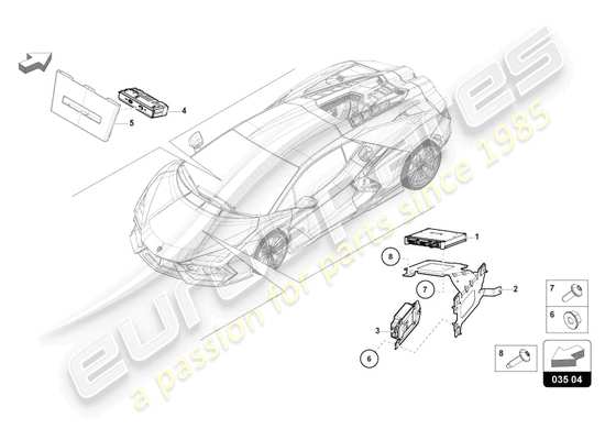 a part diagram from the Lamborghini Revuelto parts catalogue